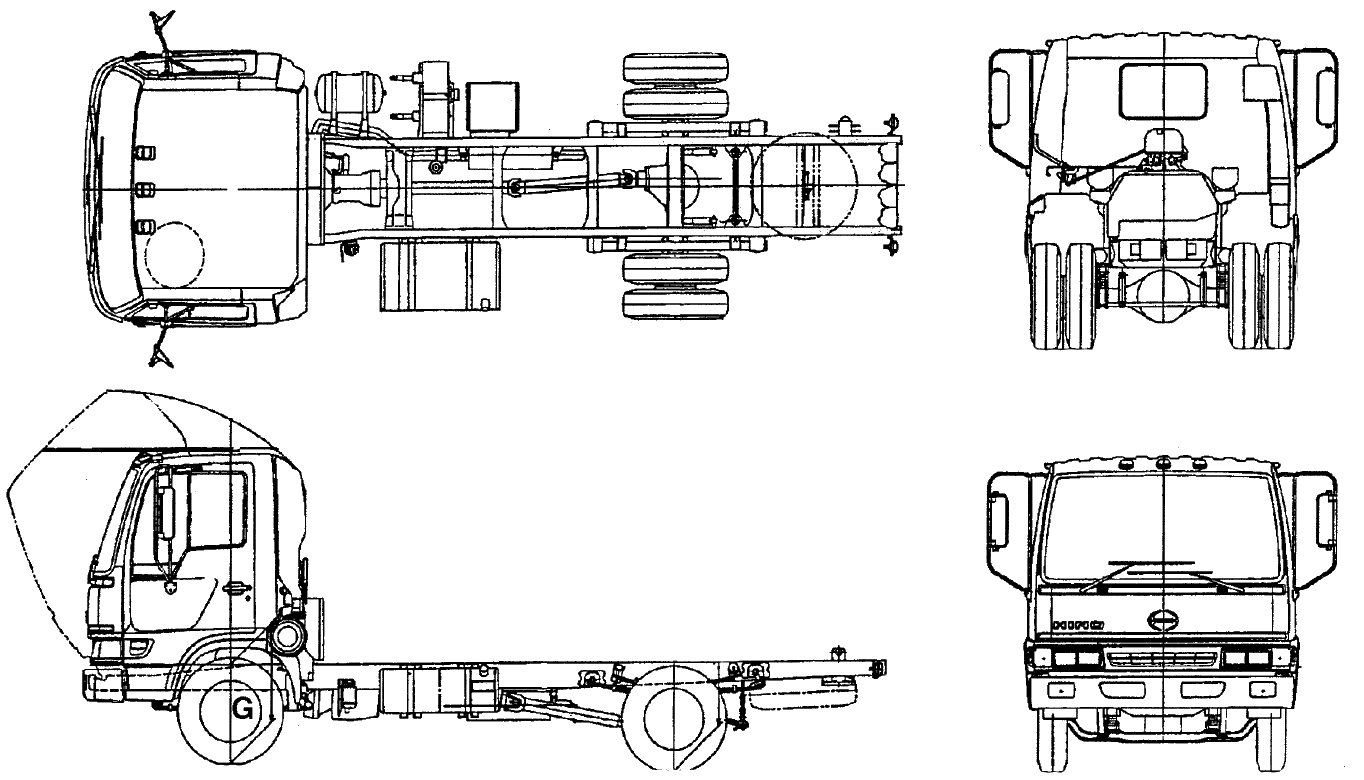 Hino FA1517 blueprints