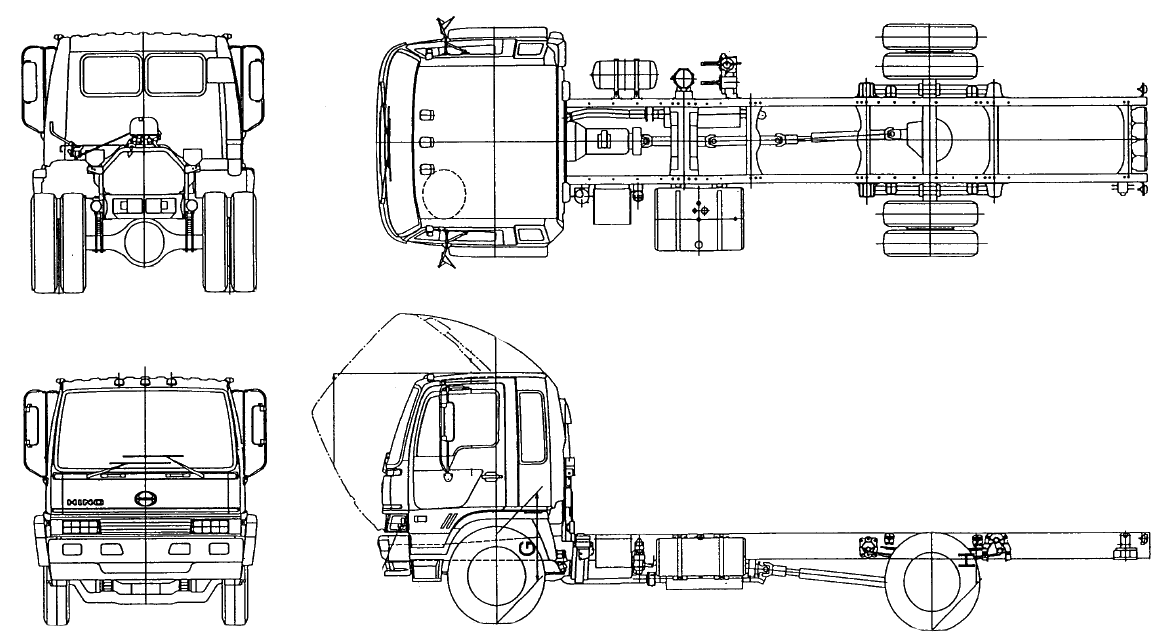 Hino FE2620 blueprints
