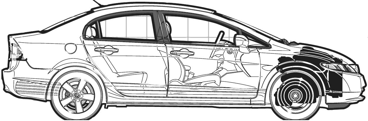How to sketch - Honda Civic Type R ep3 #honda #hondacivic #civic #civi... |  TikTok