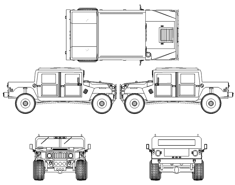 Hummer H1 blueprints