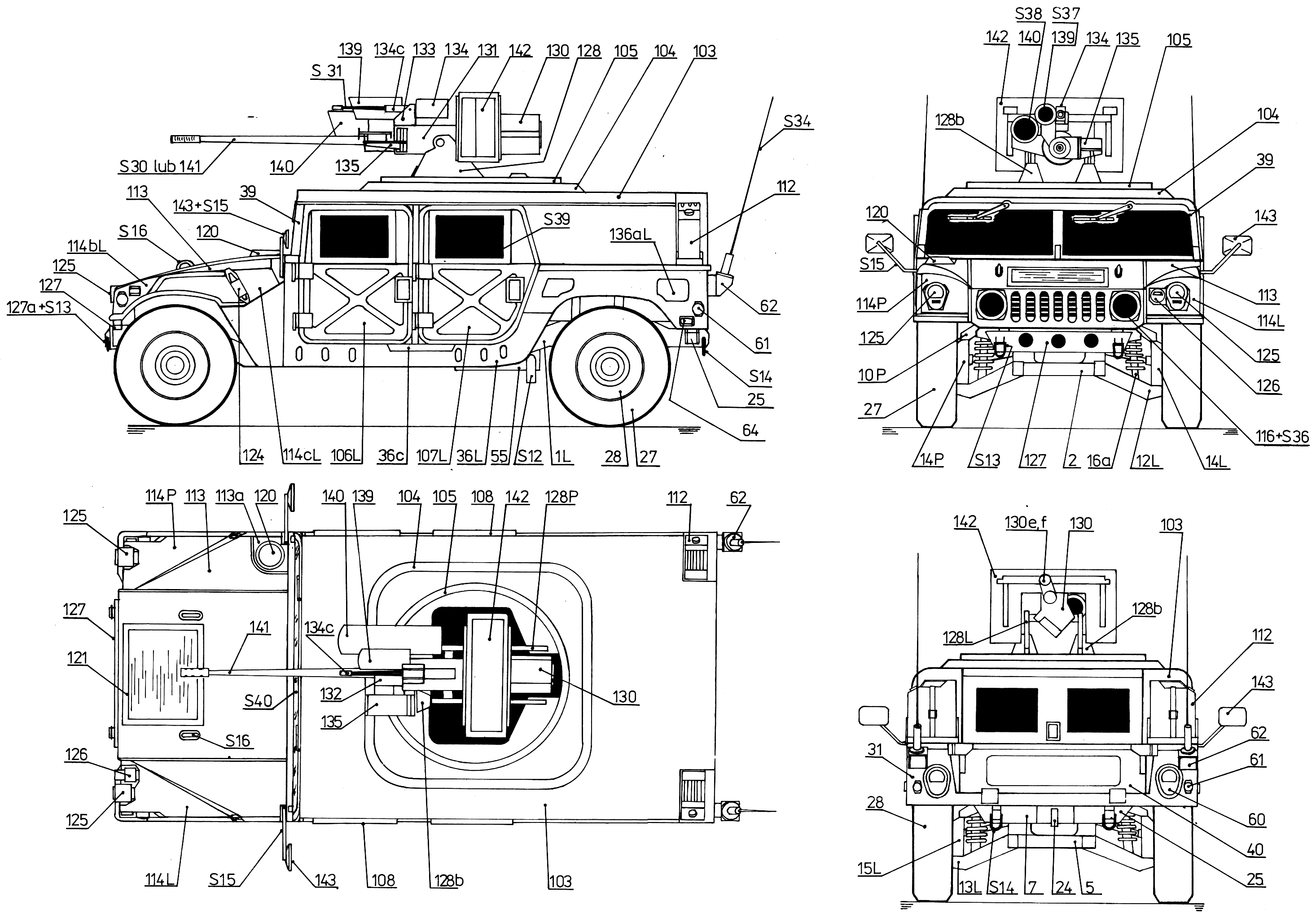 Hummer M242 Bushmaster blueprints