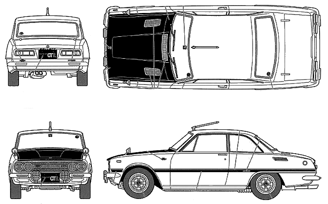 Isuzu Bellet 1600 GTR blueprints