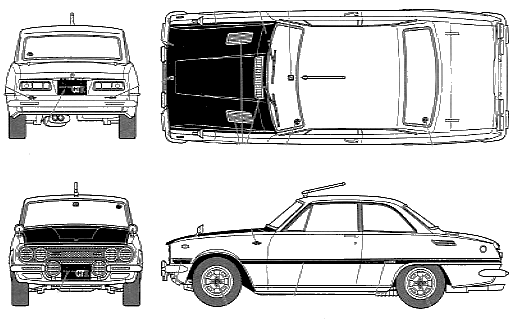 Isuzu Bellet 1600 GTR Early Type blueprints