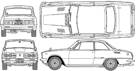 Isuzu Bellet 1800 GT blueprints