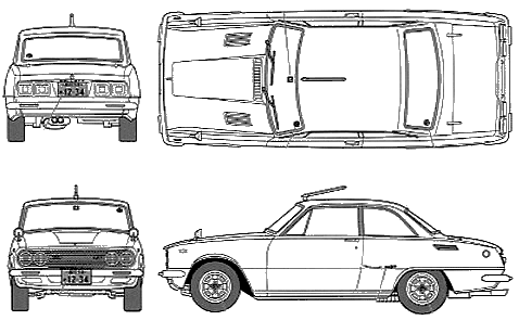 Isuzu Bellet 1800 GT Early Type blueprints