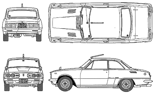 Isuzu Bellet 1800 GT Late Type blueprints