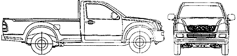 Isuzu D-Max Single Cab blueprints