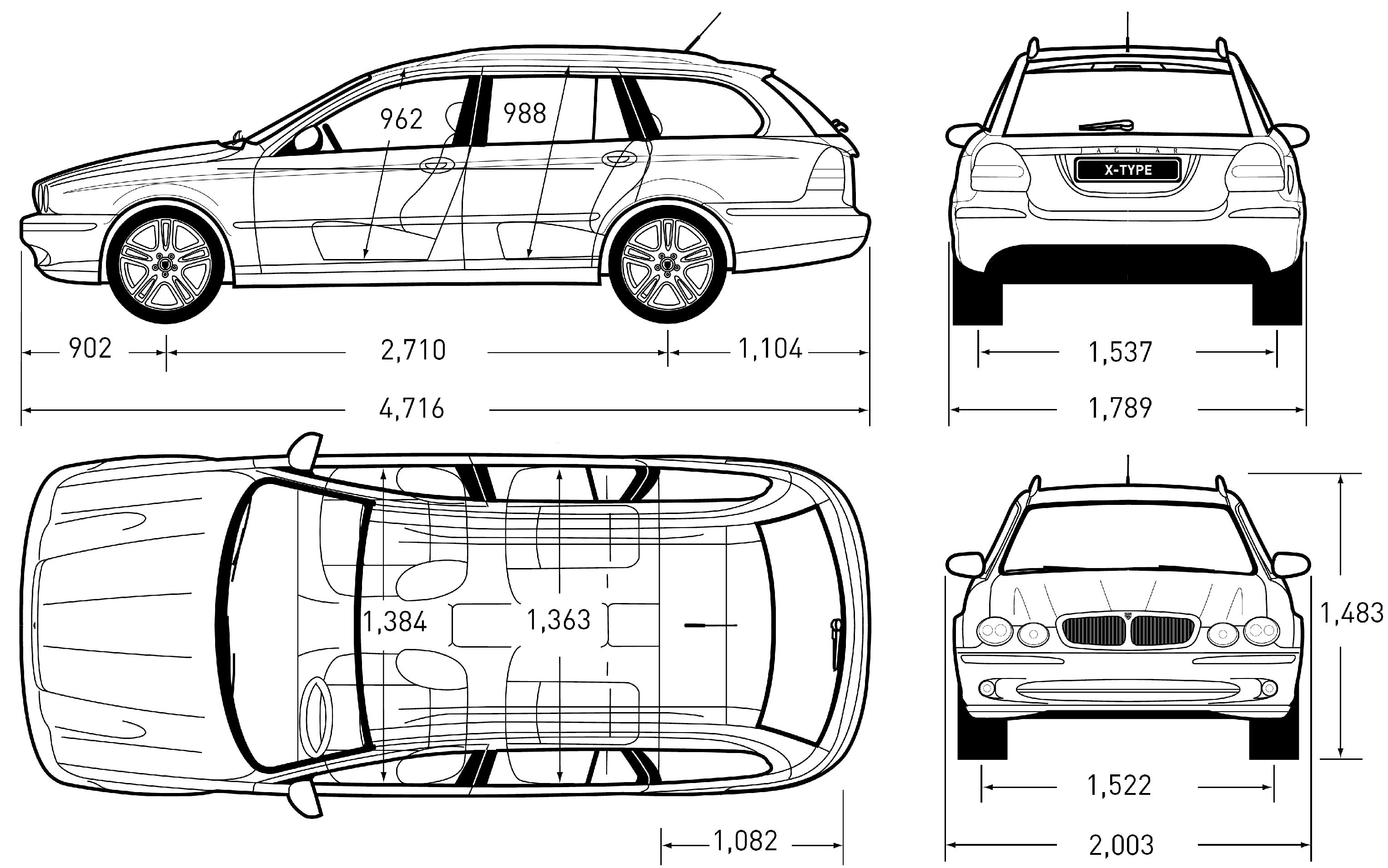 Размер легкового автомобиля