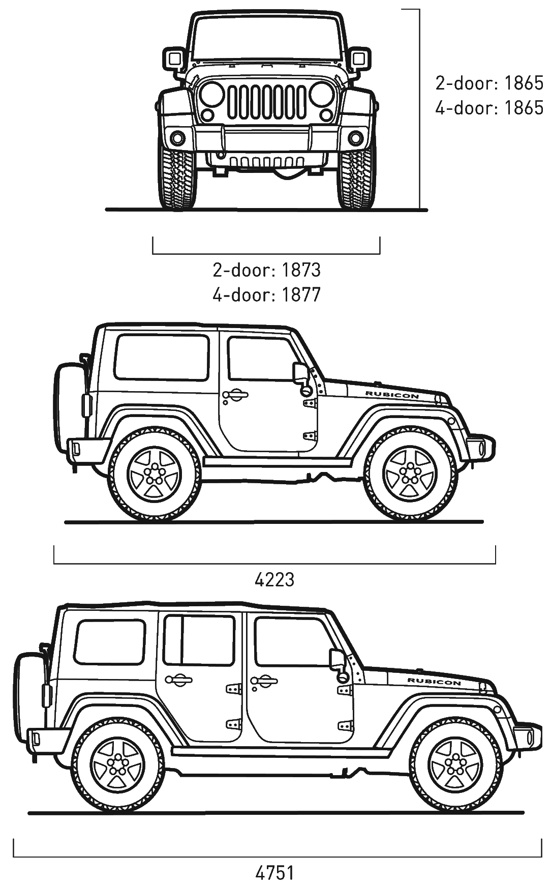 Jeep Wrangler blueprints