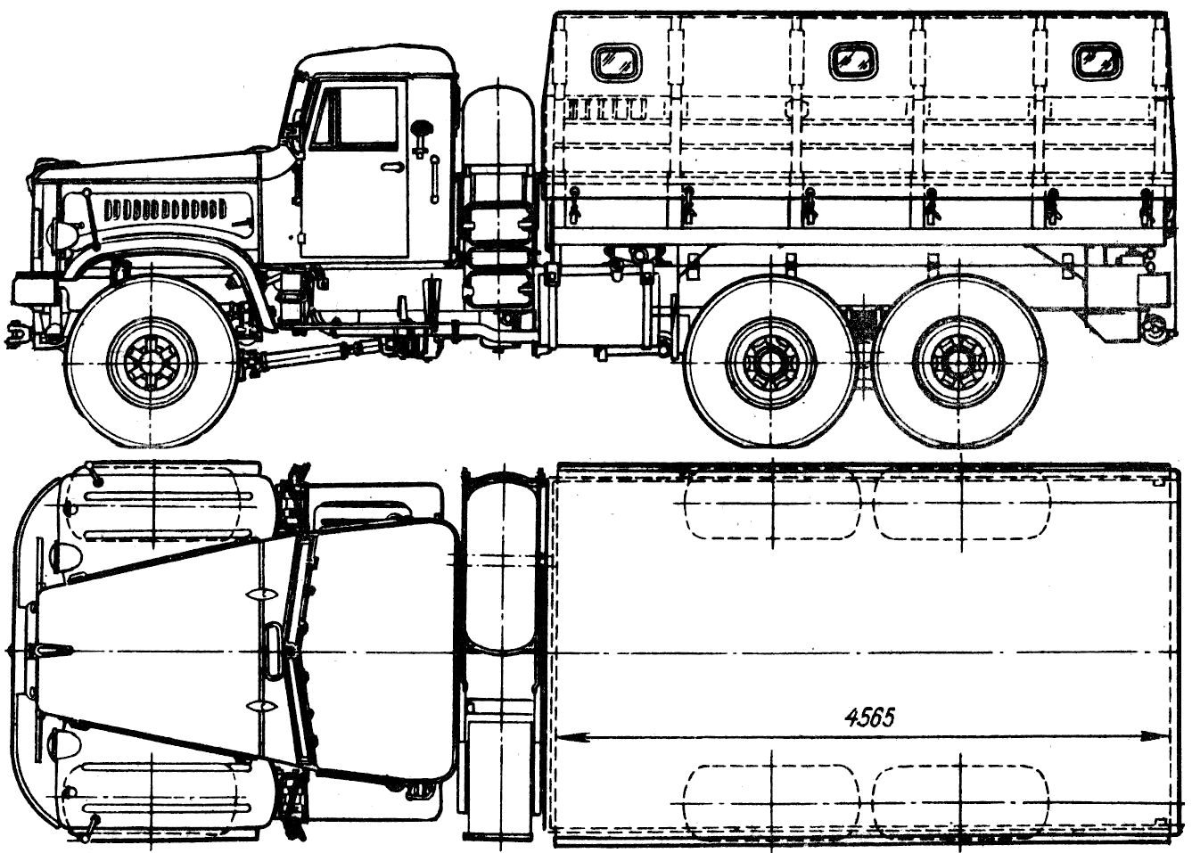 KrAZ 214 blueprints