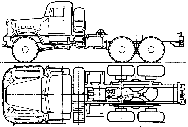 KrAZ 255B blueprints