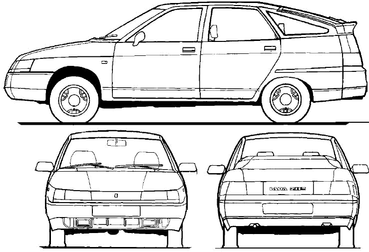 Lada 112 5-door blueprints