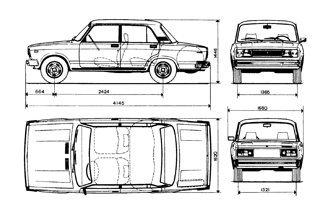 Lada 2105 blueprints