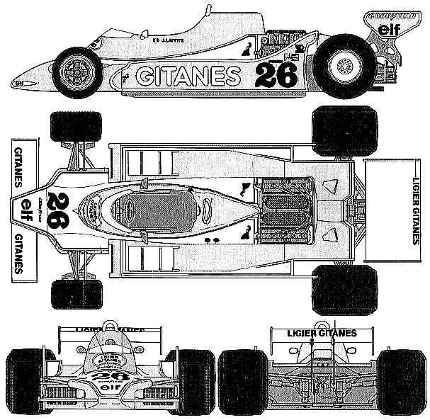 Ligier JS11 Ford F1 GP blueprints