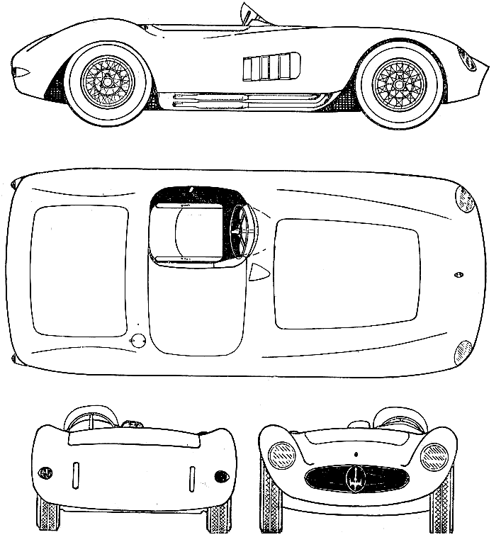 Maserati 300S Nurburgring blueprints