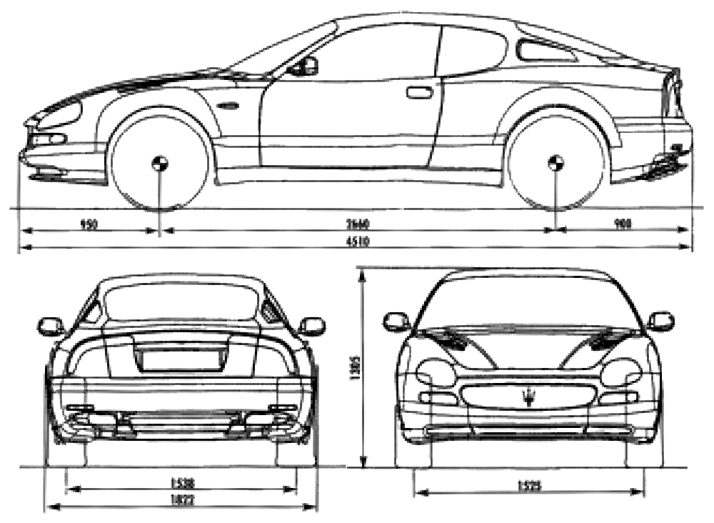 Maserati 3200 GT blueprints