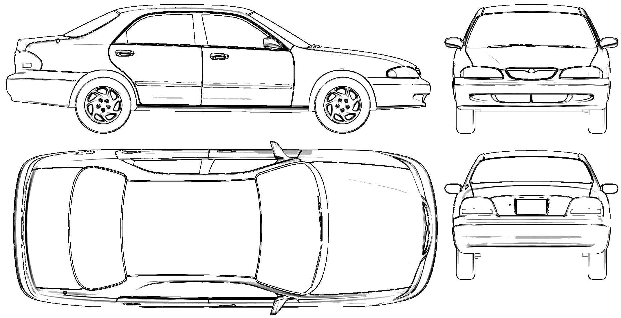 Mazda 626 габариты
