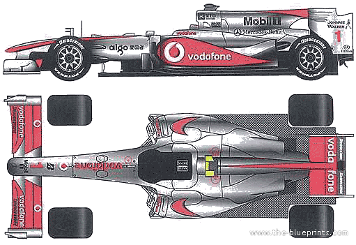 McLaren MP4/25 F1 GP blueprints. car blueprints. 