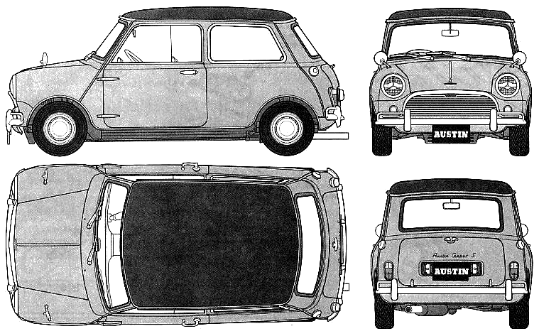 Mini Cooper S 1275 blueprints