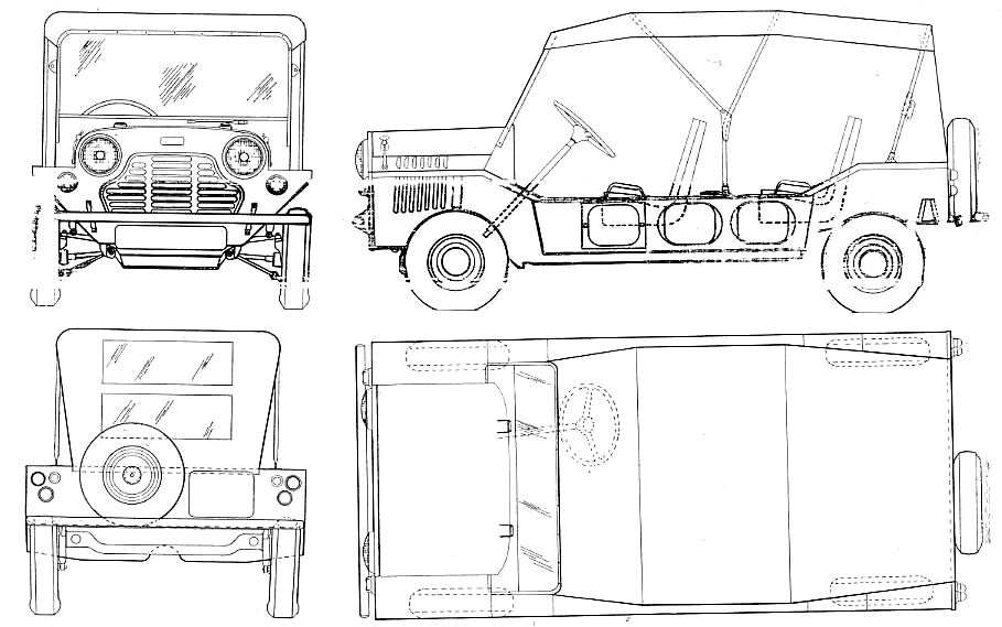 Mini Moke blueprints
