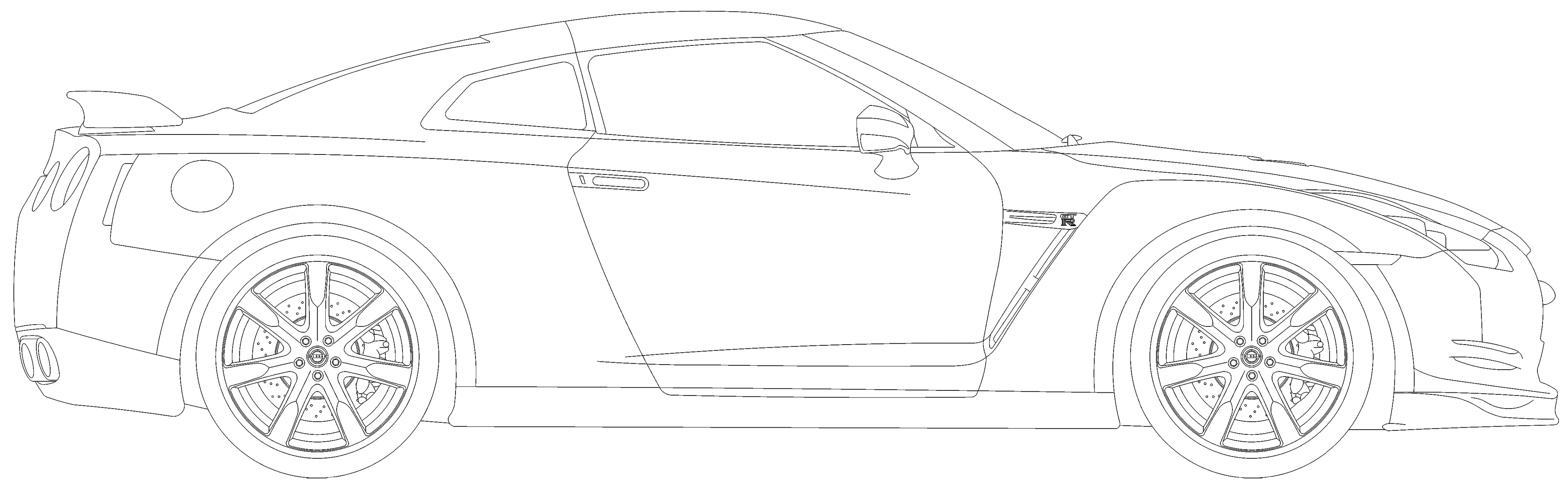 Nissan GTR r35 чертеж