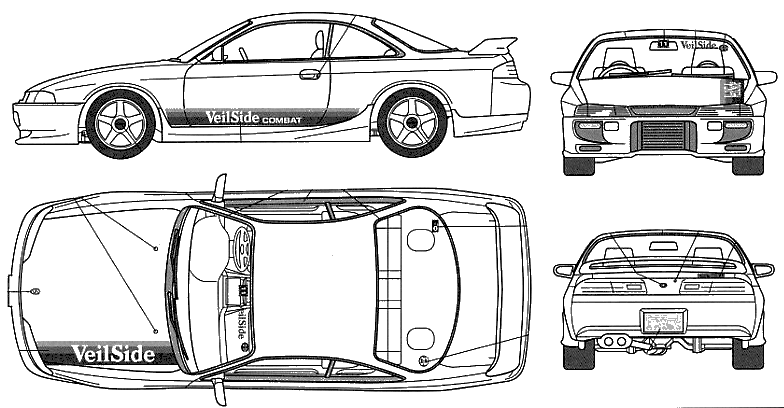 Nissan Silvia S13 Drawing