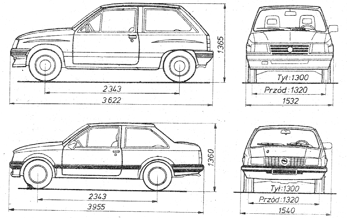 Blueprints > Cars > Opel > Opel Corsa C Sedan