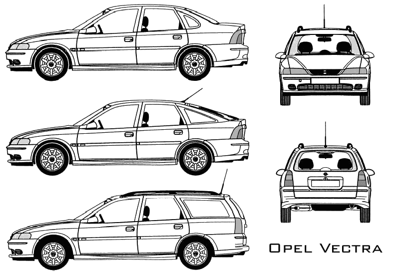 Blueprints > Cars > Opel > Opel Corsa C Sedan