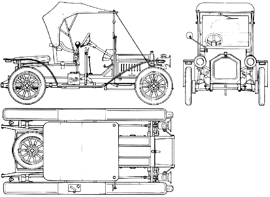 Other Albany Vintage Car Formula blueprints free - Outlines