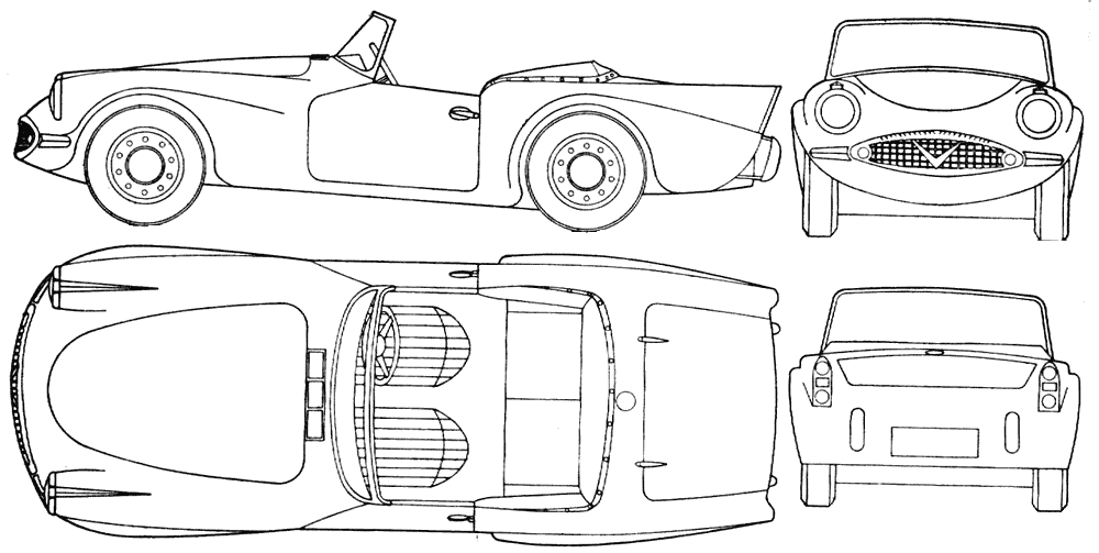 Daimler Dart SP250 blueprints