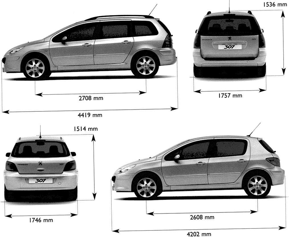 Peugeot 307 SW 1.6 16V Auto specs, dimensions