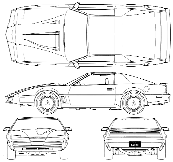 Pontiac Firebird Knight Rider KITT blueprints
