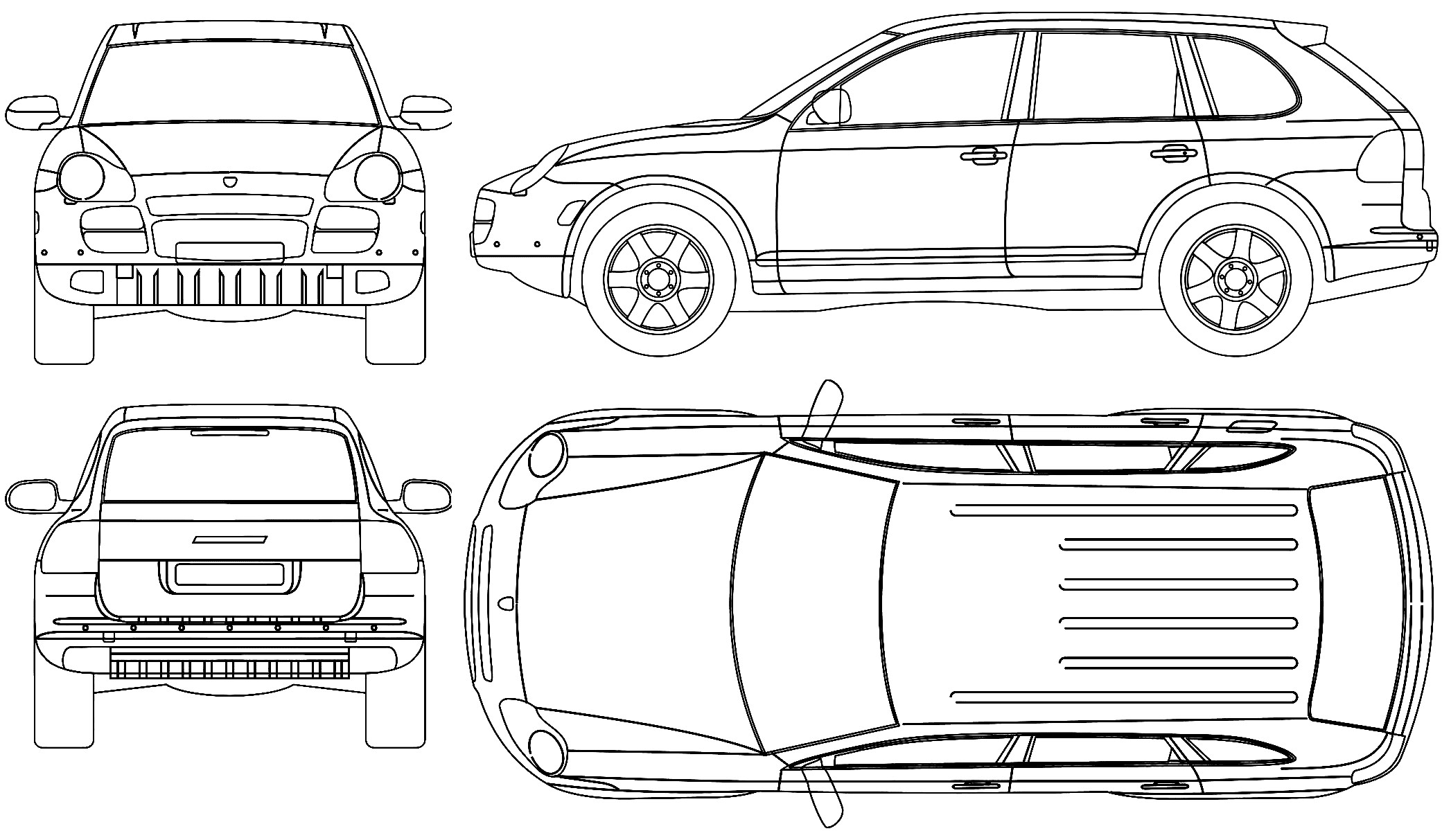 Porsche Cayenne Blueprint