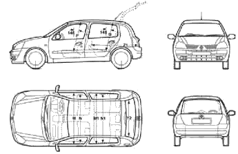 Fiche technique Renault Clio 2 Phase 1 5 Doors par Motorisation et