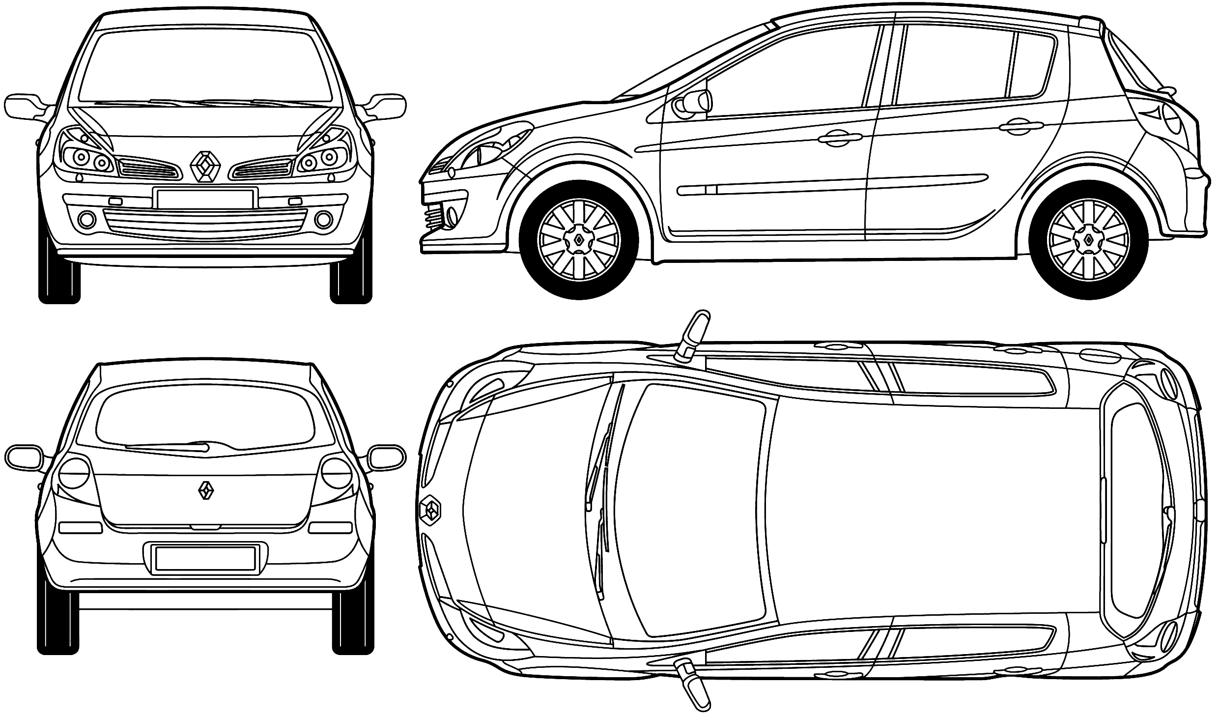 Renault Clio Blueprints