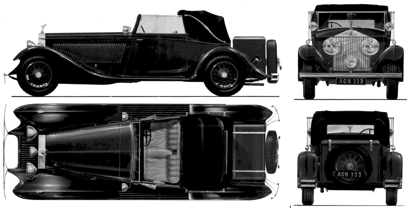 Rolls-Royce Phantom II blueprints
