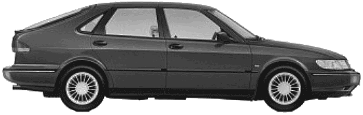 Saab 9-3 5-door blueprints