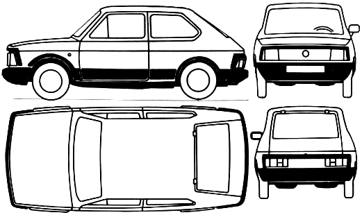 Seat Fura 3-door blueprints