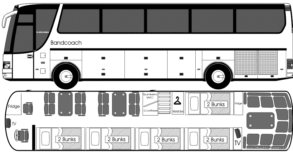 tourist bus blueprint