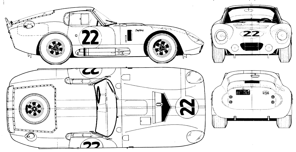 Shelby Daytona Cobra blueprints