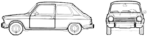 Simca S1NA1 1976 Rallye 3 Konstruktionszeichnung Blueprint 