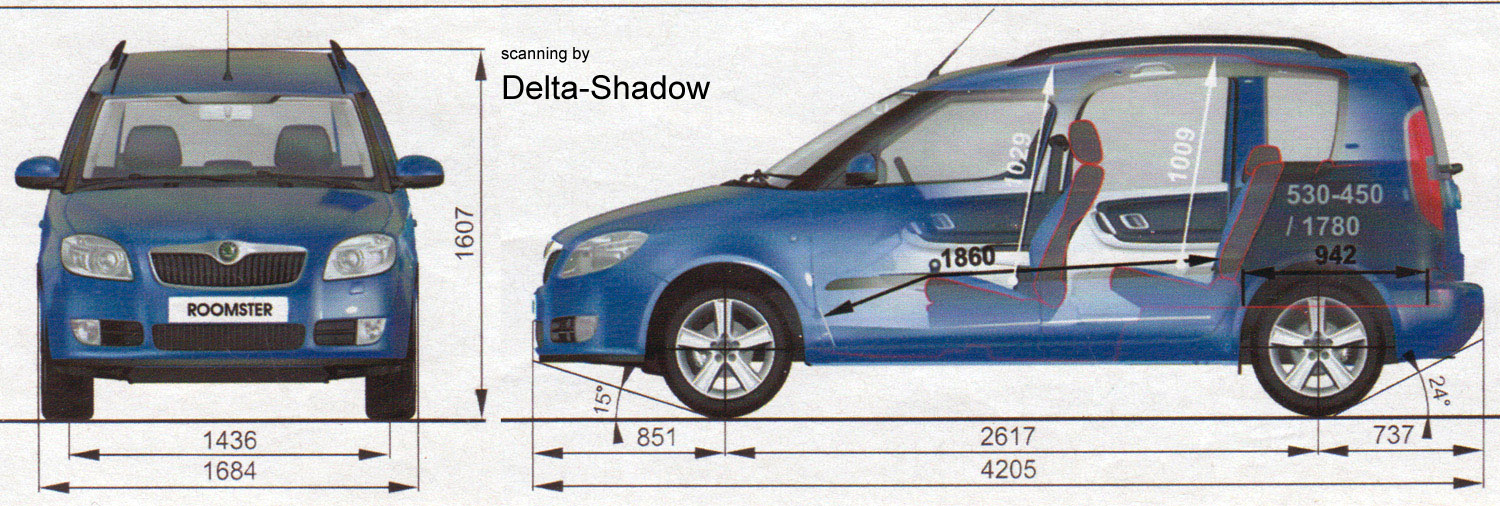 Blueprints > Cars > Skoda > Skoda Roomster (2007)