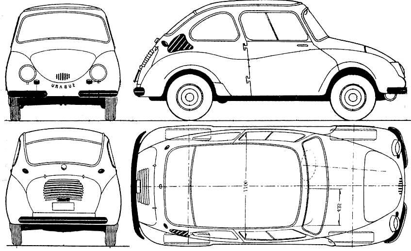 Subaru 360 blueprints