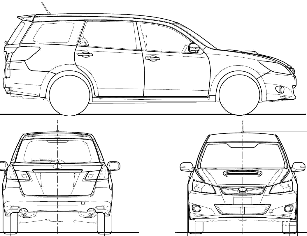 Subaru Exiga blueprints