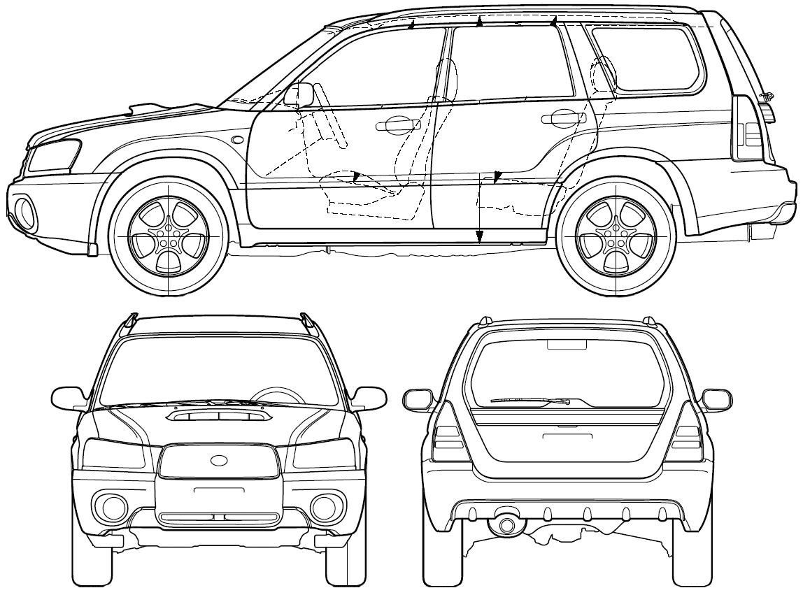 Subaru Forester blueprints