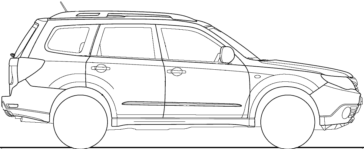 Subaru Forester blueprints