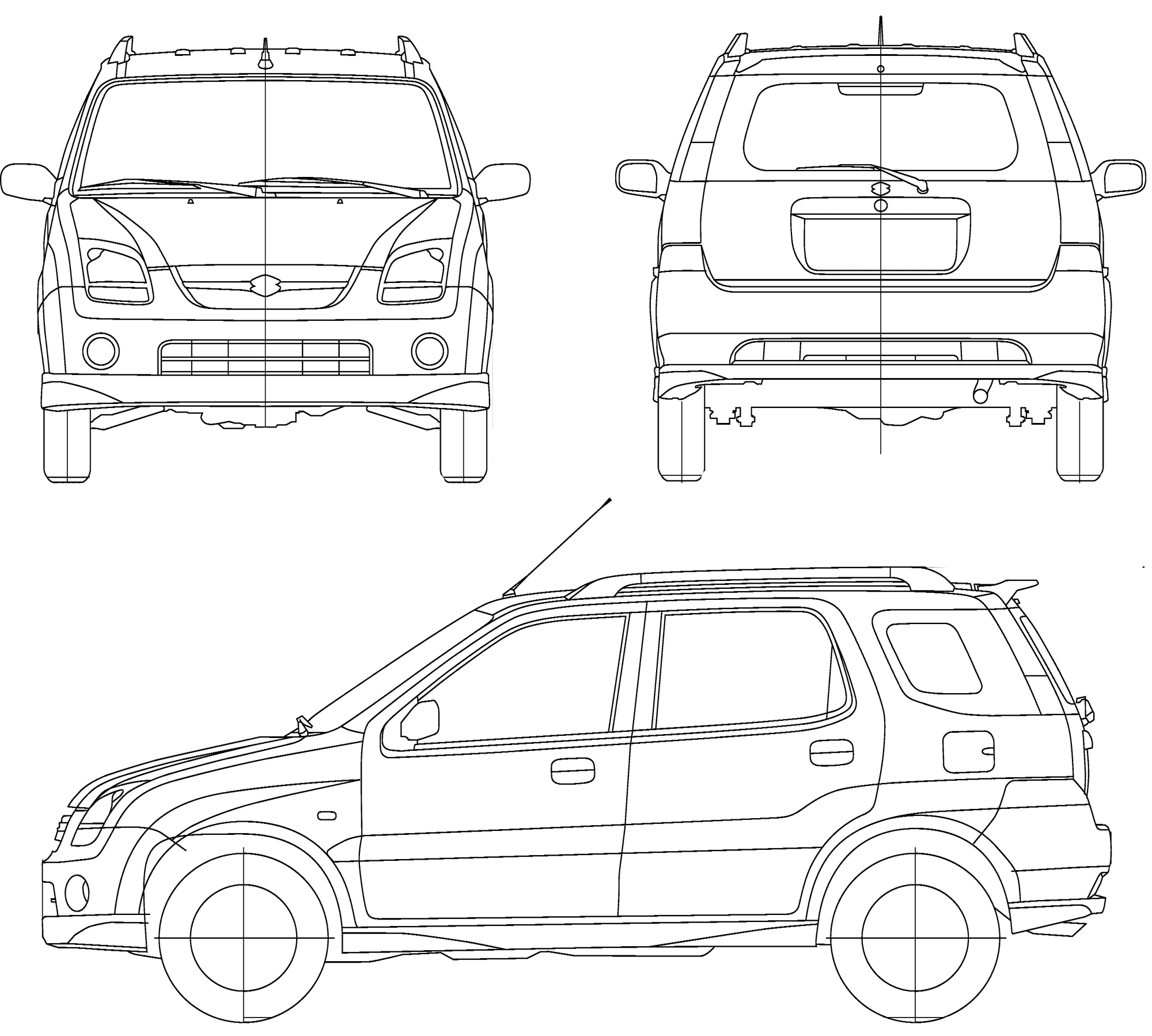 Subaru G3X Justy blueprints