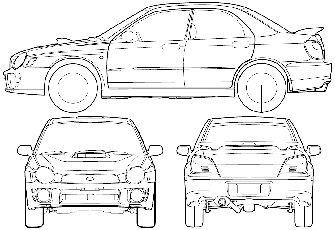 Subaru Impreza 4-door blueprints