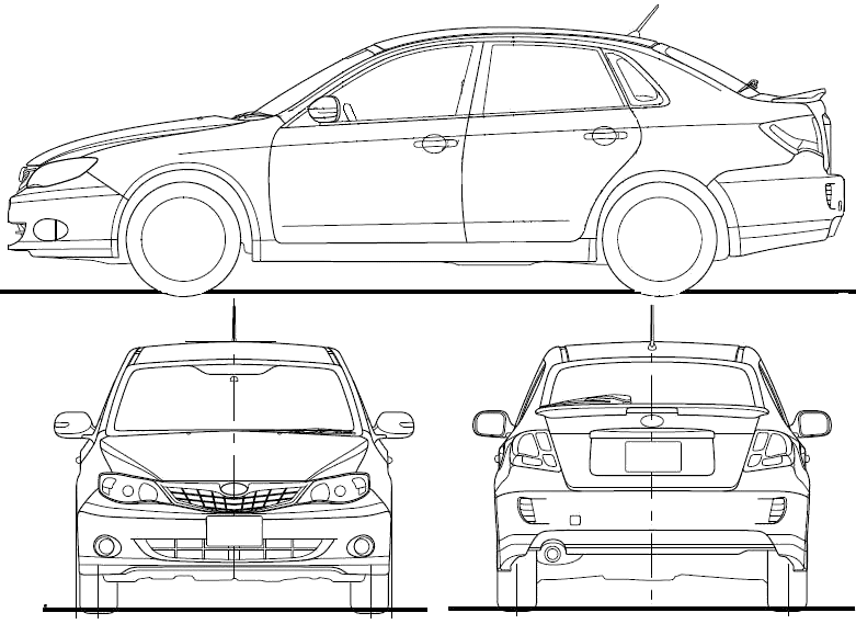 Subaru Impreza B3 Anesis blueprints