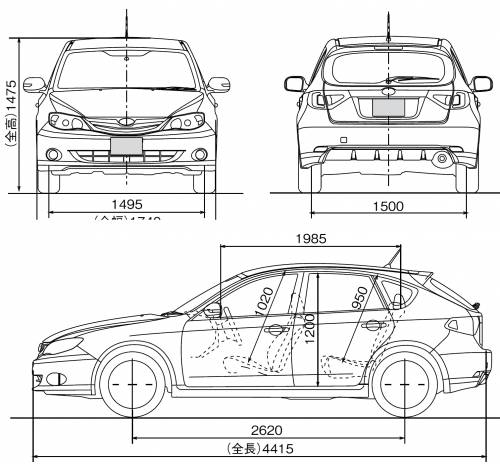Subaru Impreza blueprints